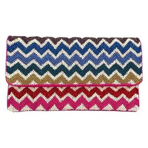 Beaded Chevron Crossbody Clutch Bag, Summer Bag